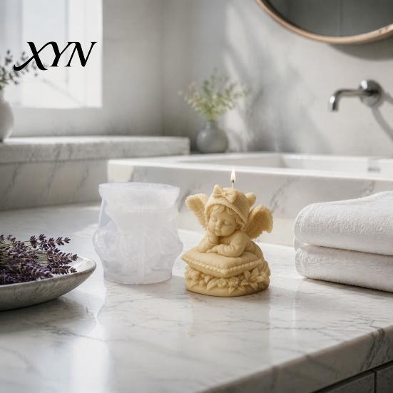 Candle Making Molds Jesus Silicone Mold, DIY Angel Buddha Skeleton Holy Family Mold Figurine Gypsum Cement Clay Epoxy Resin Casting Decoration