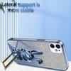 For iPhone 12 mini Glitter Powder Case Pull-out Kickstand Smart Phone Cover