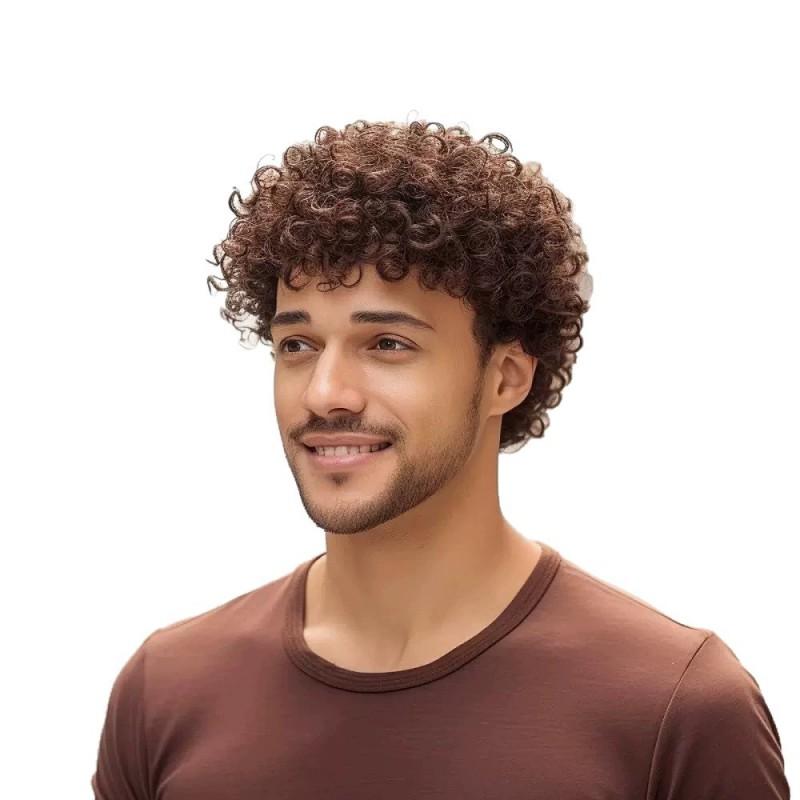 Pánská krátká afro paruka 70. léta Disco kudrnatá Halloweenská kostýmová párty
