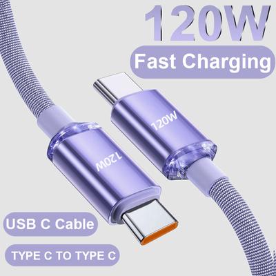 120W USB Typ C auf Typ C Kabel für iPhone 15 Pro Max PD Schnellladekabel USB C Datenkabel für Xiaomi 13 OPPO Samsung