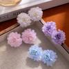 Mori Super Fairy Chiffon Flower Earrings Vacation Wind Sweet Silver Needle Earrings Women'S Gentle French Mesh Petal Earrings