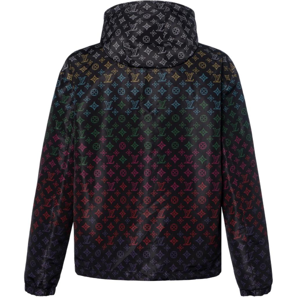 Louis Vuitton Giacca a vento con stampa floreale a gradiente Monogramma 1AGTFW