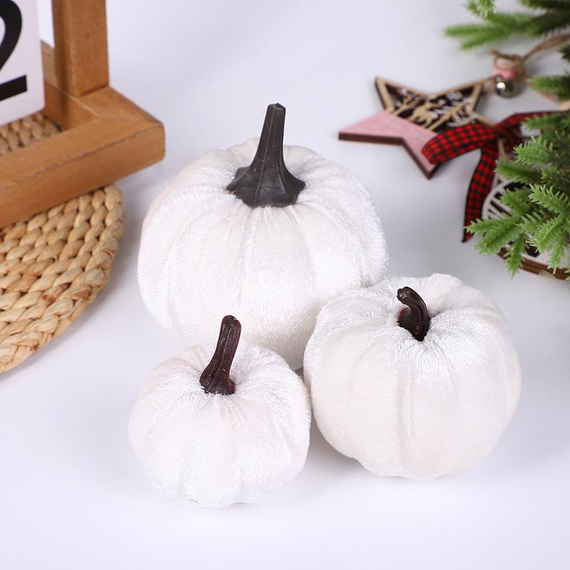 Samtstoff Kürbis Dekoration für Halloween und Thanksgiving Feiern
