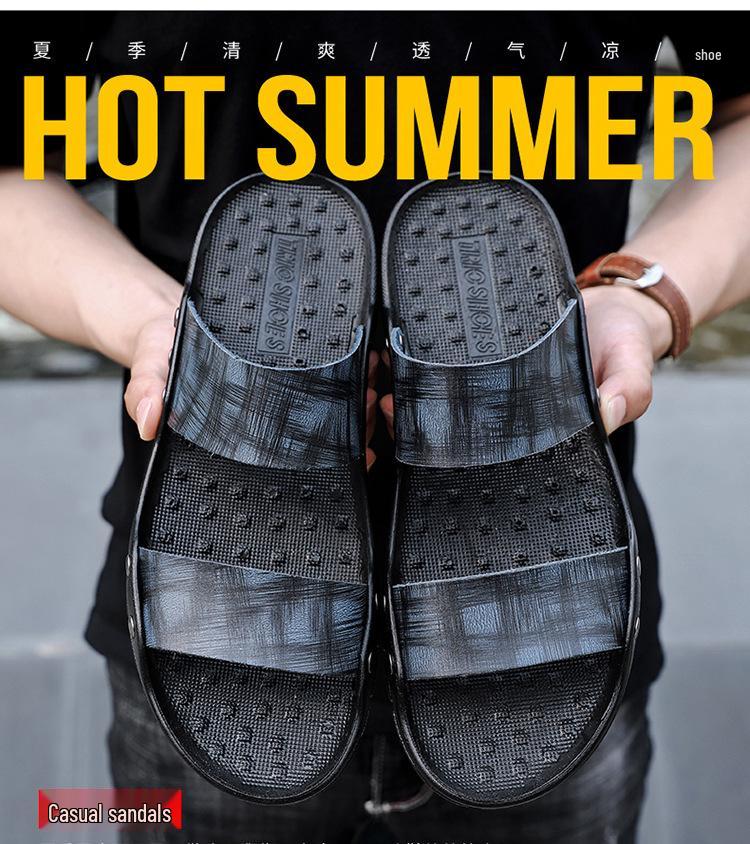 Men's Oversized Genuine Leather Non-slip Beach Sandals