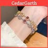 Vintage Geometrisches Zirkonia Goldplattiertes Armband Für Frauen Geschenkideen