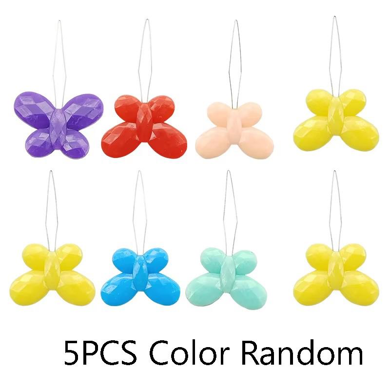 

5-50pcs Random Color Needle Threader Elderly Easy Sewing Needle Device Thread Guide Tool Garment Sewing Needlework Flower Shape