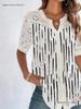 2026 Women's Short-Sleeved Lapel Button-Down Fashion Shirt