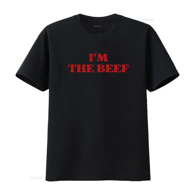I M The Beef T Shirt Vintage Washed Stylish Stretched Comfortable Designer Clothes Top For Everyday Wear Unisex Breathable