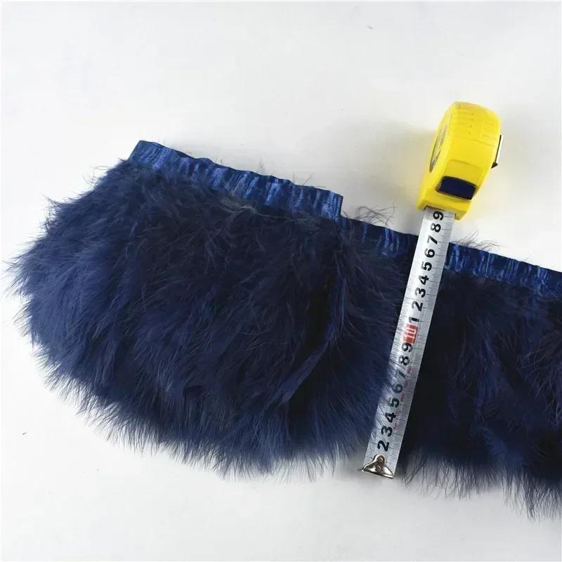 2Yards/lot Natural Fluffy Marabou Feather Trims Fringe 6-8inch Turkey Feathers for Crafts Ribbon Boa Clothing Wedding Decoration