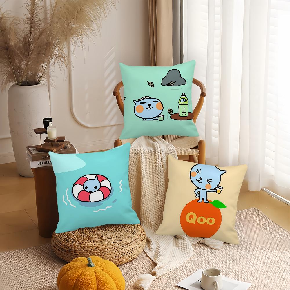 Cartoon Cute Q-Qoo-O Pillow Case Suitable For Bedrooms Living Rooms Cars Home Decoration