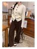 Korean Hooded Cable Knit Cardigan for Women - 2025 Autumn Collection, Button Sweater Coat, Versatile and Stylish.