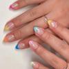 Amandel Plaknagels Glanzende Nepnagels Plaknagels in 12 Maten 24 Stuks Franse Nageltips voor DIY Nail Art Decoraties