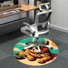 1pc Sunglasses Beach Cat Office Round Area Rug, Under Office Chairs Bedroom Living Room Home Decor, Room Deco