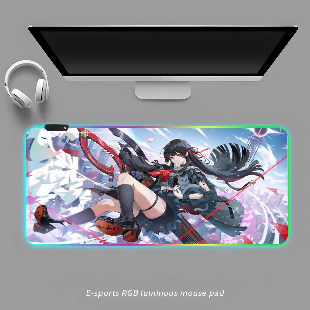 Chisa Mouse Pad RGB Gaming Mouse Pad Desk Mat HD Gamer Large LED Light XXL MousePads