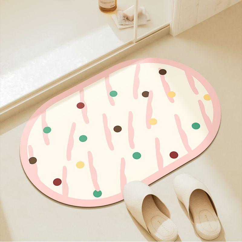 Cute pumpkin toilet bathroom floor mat soft diatom mud non-slip absorbent toilet floor mat absorbent toilet bathroom bathroom
