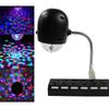 Usb Disco Ball Lamp, Rotating Rgb Colored Led Stage Lighting Party Bulb With 3w Book Light, Usb Pow