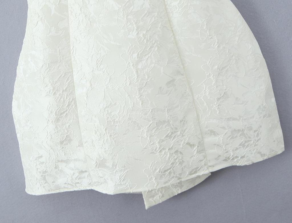 2025 Summer French Style Jacquard Camisole Dress with Butterfly Knot Skirt