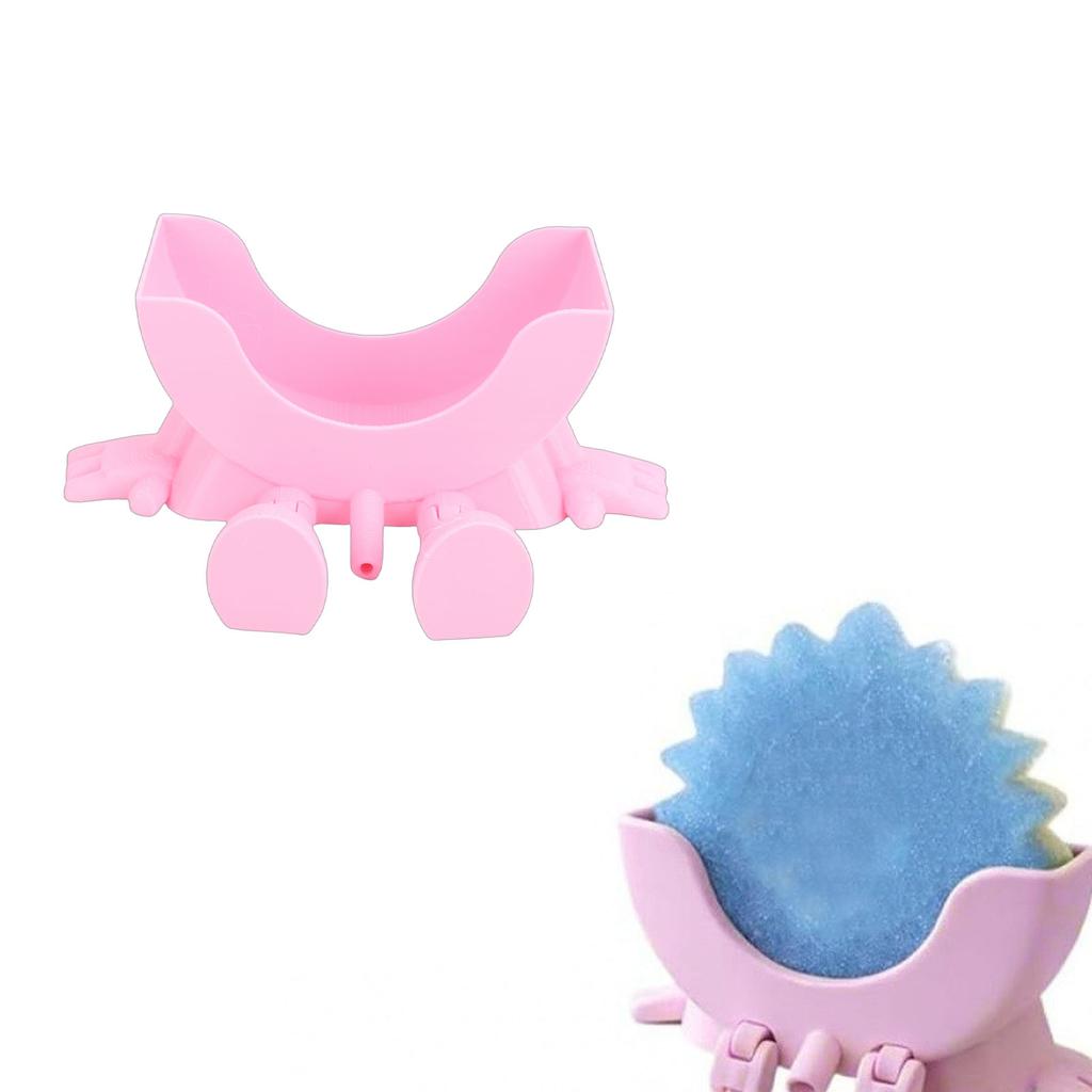 Cute ing Sponge Holder with Drainage Funny Peeing Scrub Sponge Holder for Kitchen Sink Countertop Pink