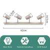 Spot de plafond - NETTLIFE - 4x GU10 - nickel - orientable 330° - Ø62 cm