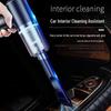 High-Power Handheld Vacuum Cleaner: Multi-Function, Rechargeable, Blowing & Suction, with Light, for Car Cleaning.