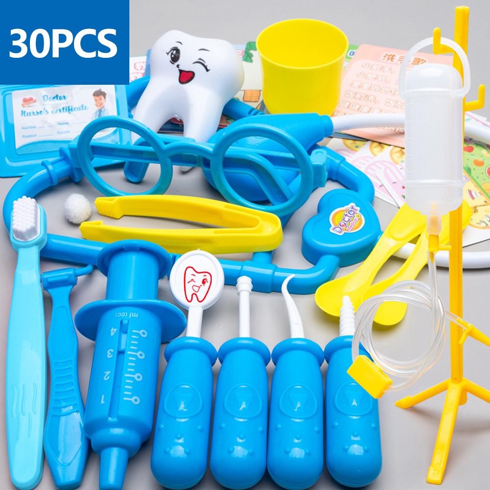 Doctor Play Set for Kids 30PCS Doctor Toys Educational Medical Dentist Tools Stethoscope Toy Gift for Boys and Girls