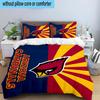 Arizona Cardinals Logo 3PCS Bedding Set 2D Printing (Includes 1 Duvet Cover + 2 Pillowcases Coreless), Bedroom decor,Fan gift