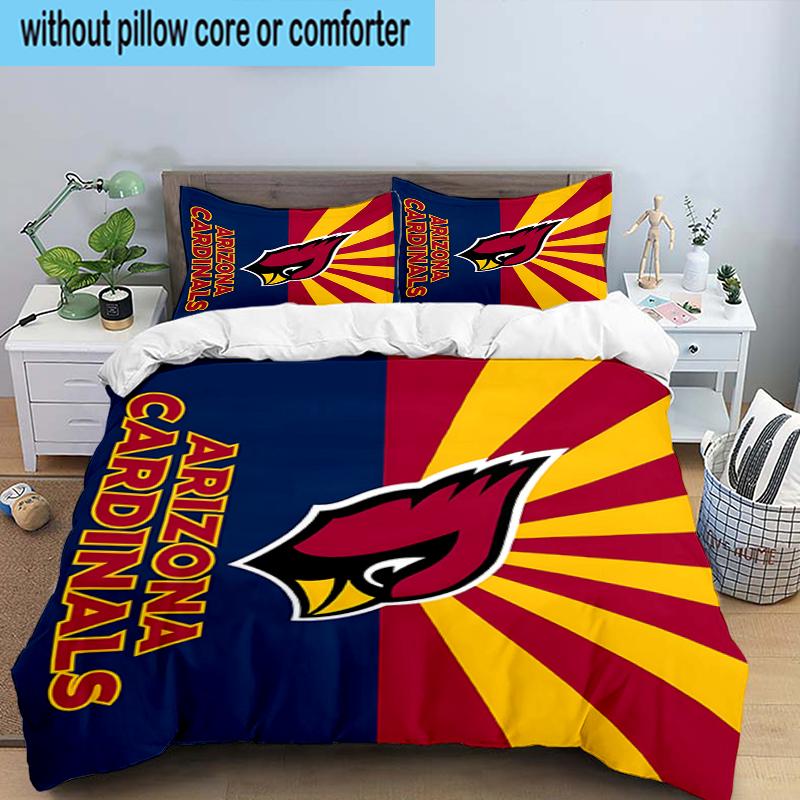 Arizona Cardinals Logo 3PCS Bedding Set 2D Printing (Includes 1 Duvet Cover + 2 Pillowcases Coreless), Bedroom decor,Fan gift