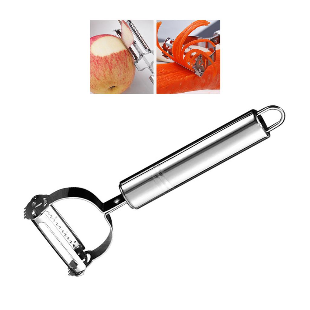 Vegetable Peeler Stainless Steel Multifunctional Portable Julienne Peeler Slicing Tool Kitchen Supplies