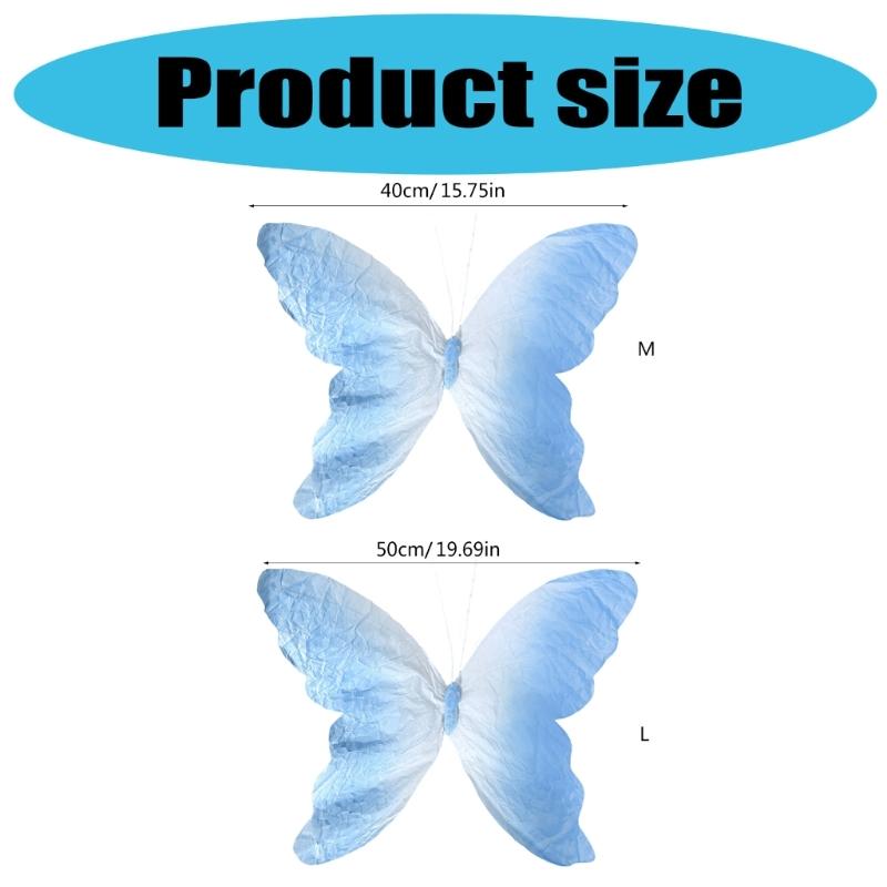 Handmade Crinkle Paper Butterfly Decorations For Storefront Visual Merchandising Event And Photo Backdrops