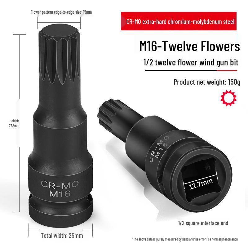 1/2'' Torx Impact Hex Bit Wrench with Magnetic Chrome Molybdenum Steel Head