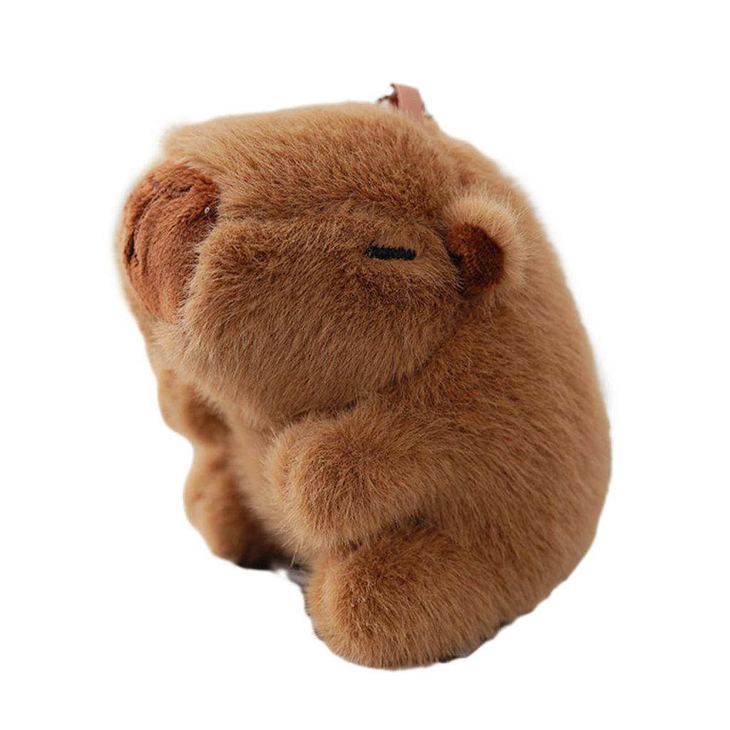 Stylish Capybara Keychain Stuffed Animal Keyring Ornament Adorable Plush Bag Pendant Accessories for Animal Lovers