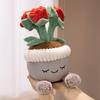 Cute Cartoon Potted Plant  Ornament Plush Toy Doll Desktop Decoration Flower Doll Girl Gift,Cute  Ornament,Children, Couple Doll Gifts,1pc