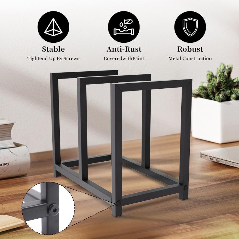 Metal Vinyls Record Display Stand For Secure Storage And Home Decoration In Black Finish