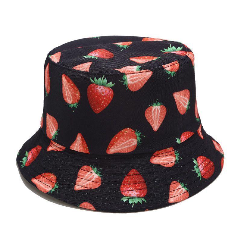 Hot Selling Fruit Pattern Bucket Hat Men and Women Outdoor Leisure Visor Summer Travel Hat
