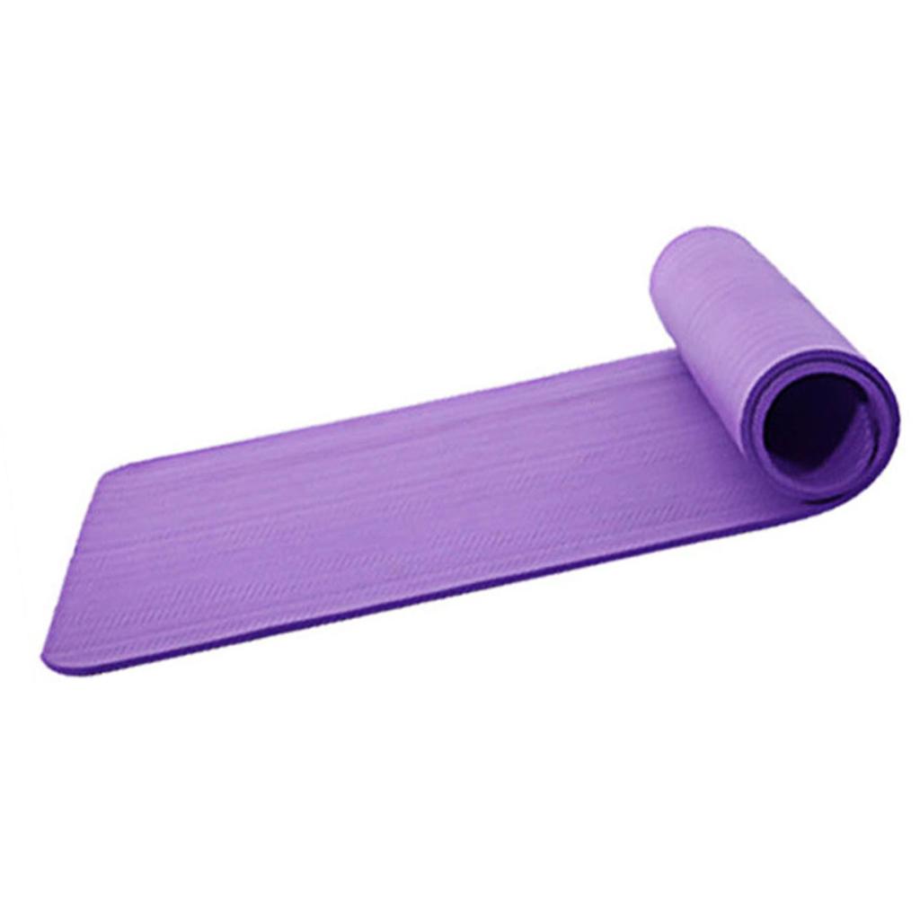 Fitness Mat Extra Long NBR Widened Thickened Shock Absorption Stable Support Dance Exercise Mat for