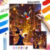 Wizard Library Magic Oil Paint Digital Painting Art Kit FillIn Painting Home Decor