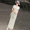 Elegant Jacquard Reformed Cheongsam Dress