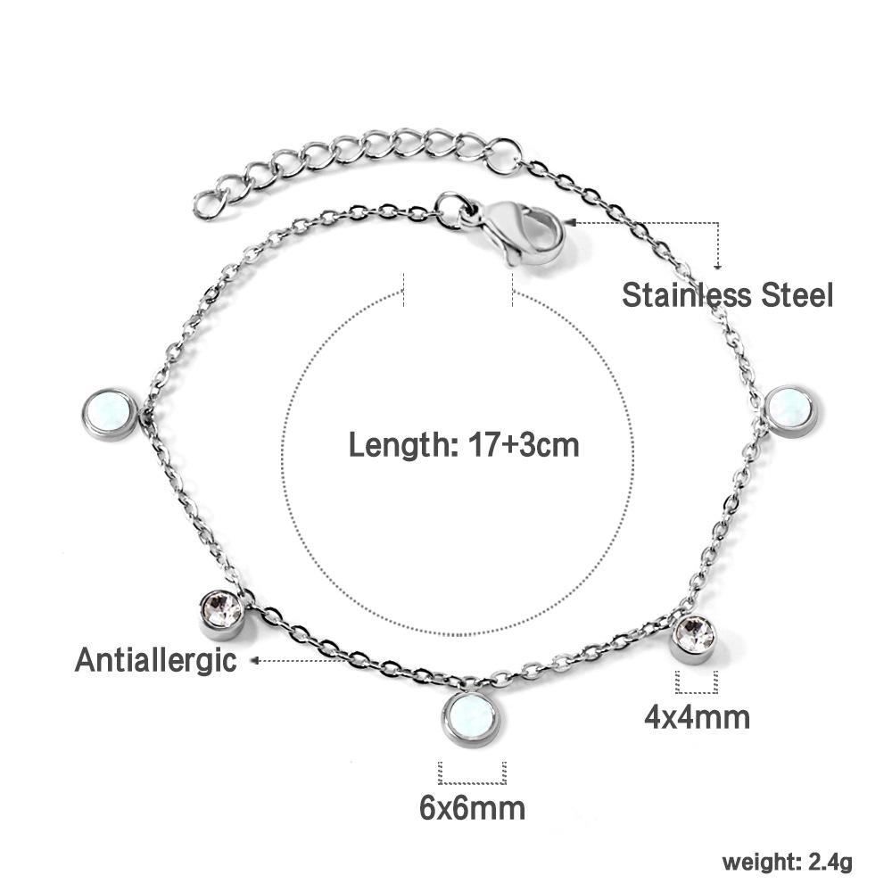 Bracelet Cute Sweet Butterfly Dragonfly Pendant with White Diamond Bracelet Stainless Steel Jewelry