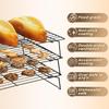 1 Stück stapelbares Kühlregal-Set | Gusseisen, Antihaftbeschichtet, Spülmaschinenfest, Ideal zum Kochen, Backen, Grillen, Ofen- und Spülmaschinengebrauch, -sicher, Schwarz