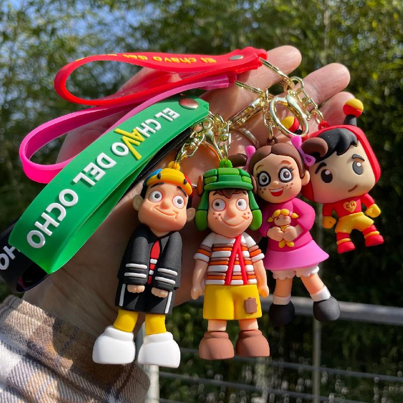 Nuovo Portachiavi Anime El Chavo Del Ocho Bambino Cartone Animato Ciondolo Bambola Portachiavi Borsa Portachiavi Auto llaveros Gioielli Divertenti Regalo per Amici