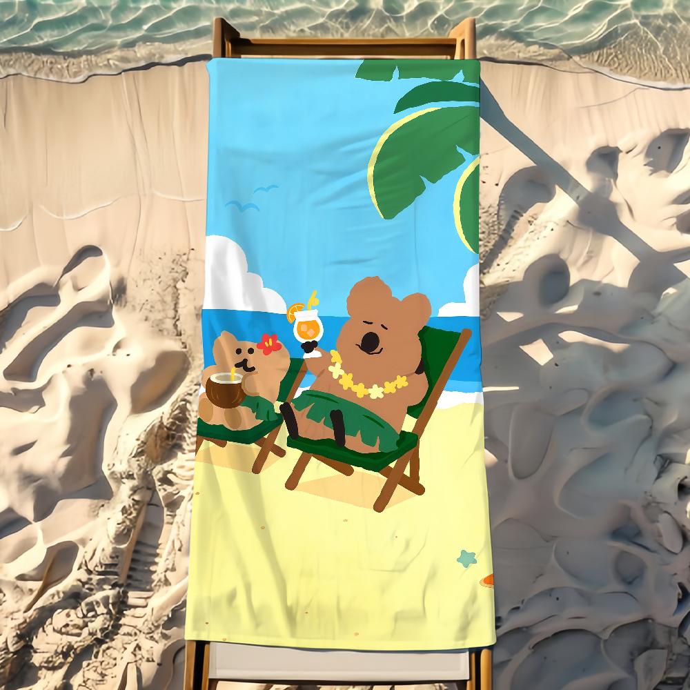 Cute D-Dinotaeng Towel Beach Towel Travel Lightweight Skin Friendly for Pool Beach Camping Cruise Summer