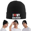 I Love My Hot Girlfriend I Heart My Hot Girlfriend GF Knitted Cap Winter Knit Bonnet Hat Skullies Beanies HipHop Caps for Unisex