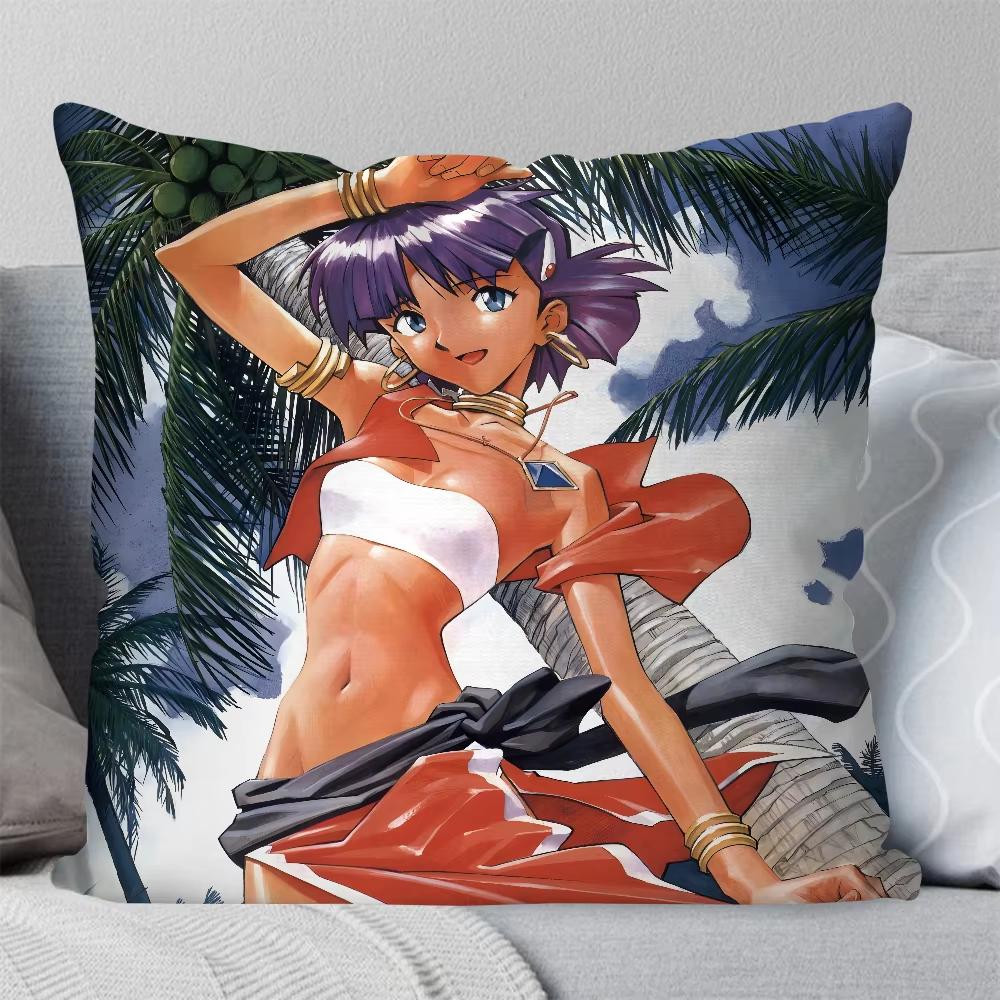 

Double Sided Nadia Animation Pillow Cover 90s Cartoon Theme for Sofa and Leisure Space Nostalgic Decor 45cmx45cm