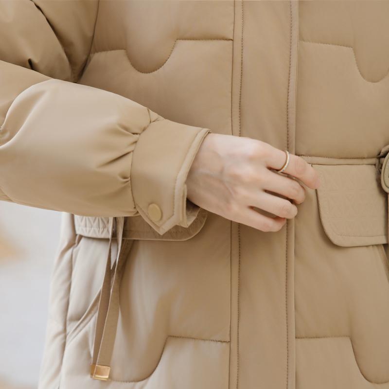 Dámské módní zimní dlouhé parky s kapucí, volné, silné a hřejivé bundy, dámské kabáty