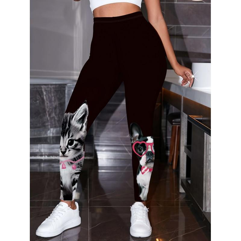 2026 Womens High-Waist Printed Yoga Leggings Casual Slim Fit Activewear Pants