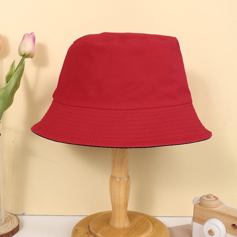 Spring and autumn candy color simple light plate solid color double-sided fisherman hat suitable for men and women daily leisure