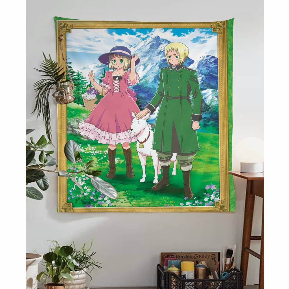 Anime Cartoon Hetalia Axis Powers Colorful Tapestry Wall Hanging Bohemian Wall Tapestries Mandala Wall Hanging Sheets