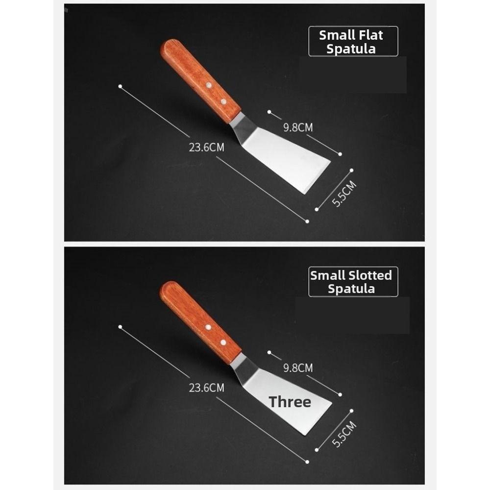 Steak Frying Pizza Peel Wooden Handle Frying Shovel New Grill Scraper  Cooking Accessories
