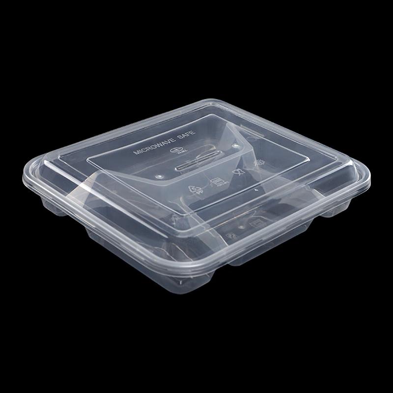 Cexuan Disposable 4-Compartment Lunch Boxes