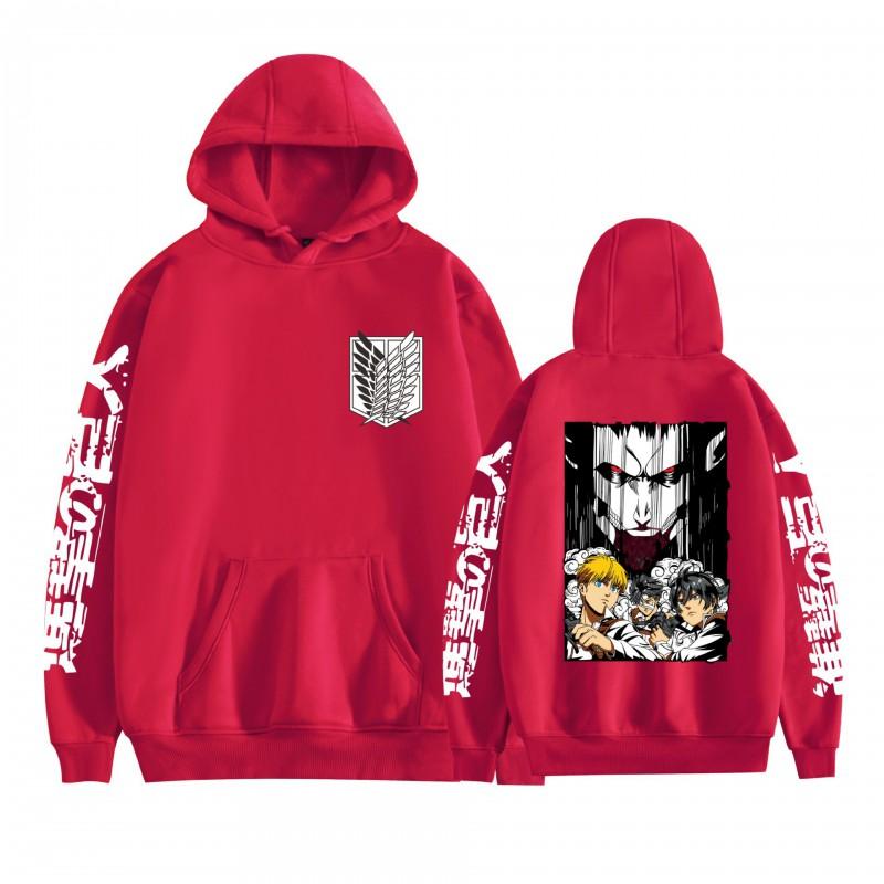 Attack On Titan Anime Hoodie Loose Fit Teens Adults Long Sleeve